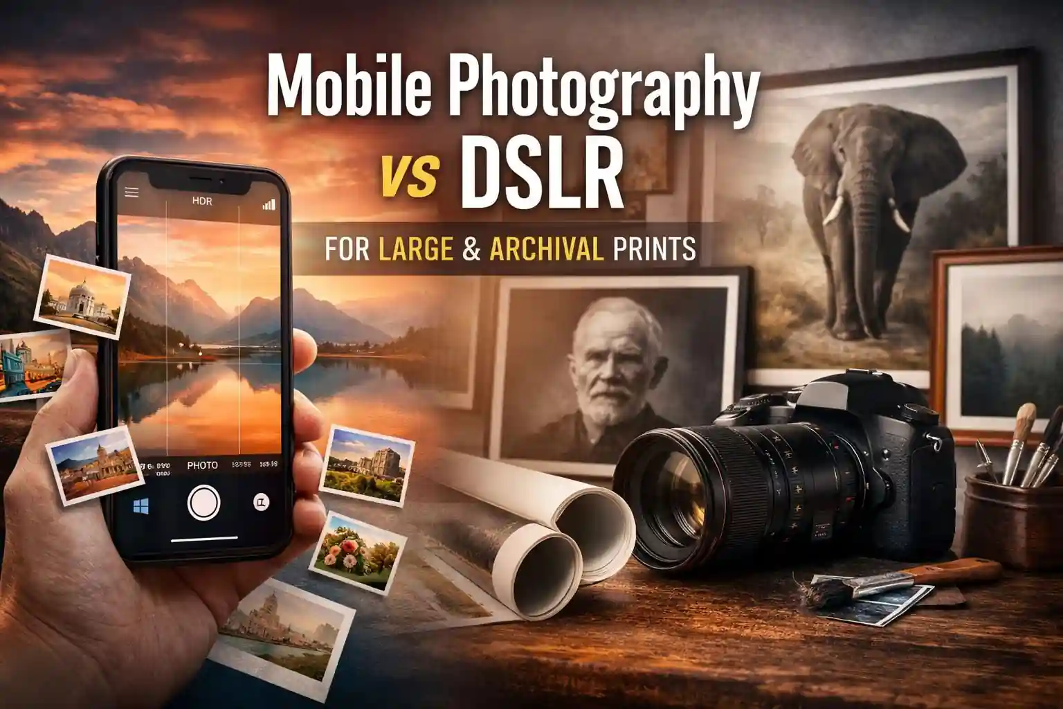 Mobile Photography vs DSLR for Large and Archival Prints: A Professional Print Guide